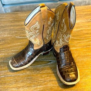 Youth Old West Leather Boots